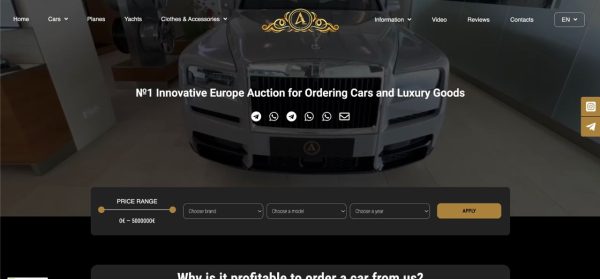 №1 Innovative Europe auction for Ordering Cars and Luxury Goods. (Europe.auction reviews)